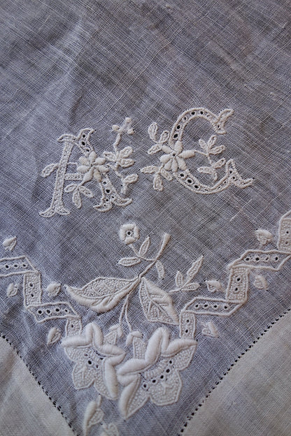 アンティークレース　ハンカチ２枚