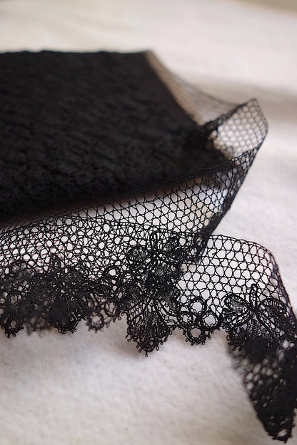 アンティークレース 黒レース　lots1 ブロンド