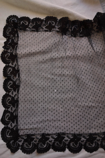 アンティークレース 黒レース　lots1 ブロンド