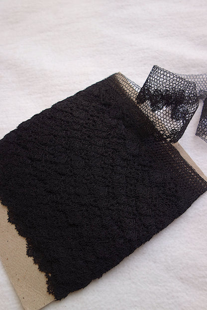 アンティークレース 黒レース　lots1 ブロンド