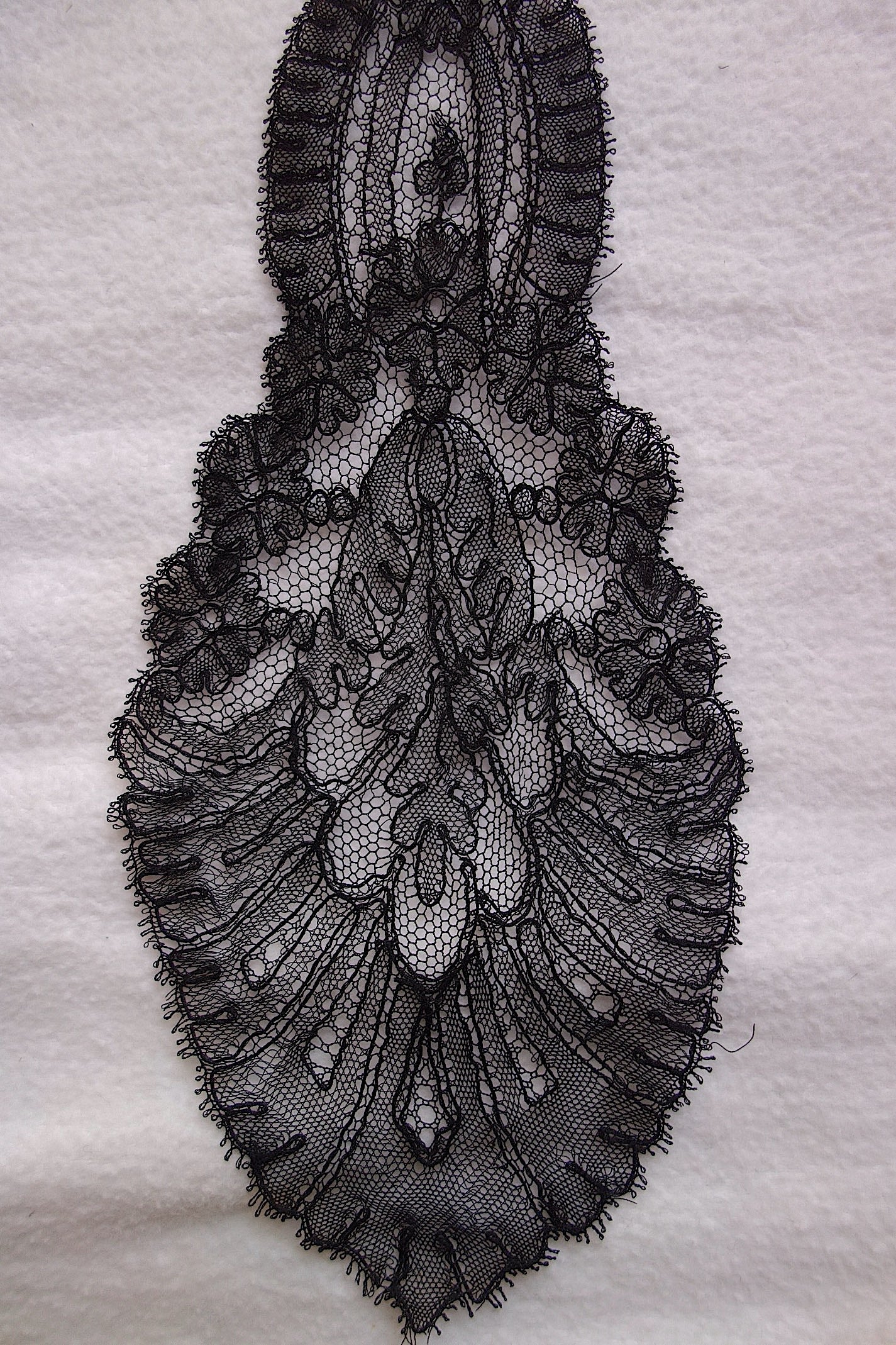 アンティークレース 黒レース　lots2 シャンティイ