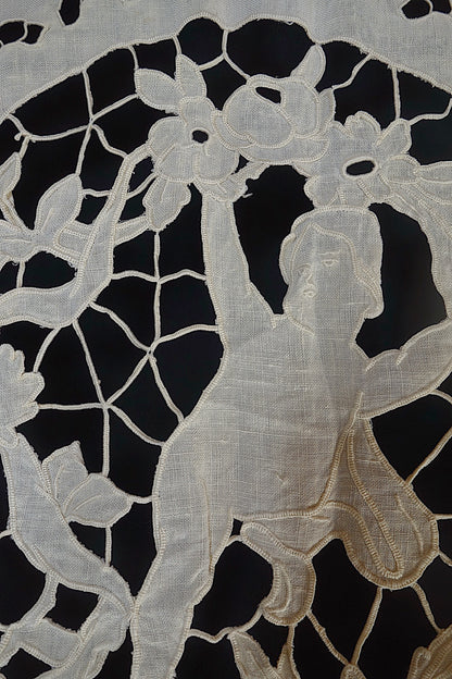 アンティーク刺繍　クロス　カーテン