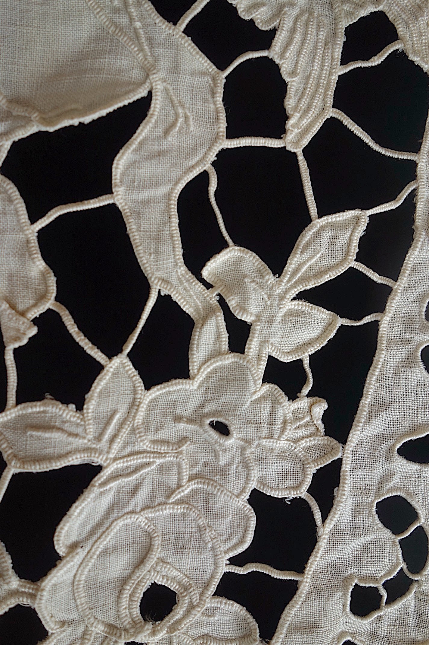 アンティーク刺繍　クロス　カーテン