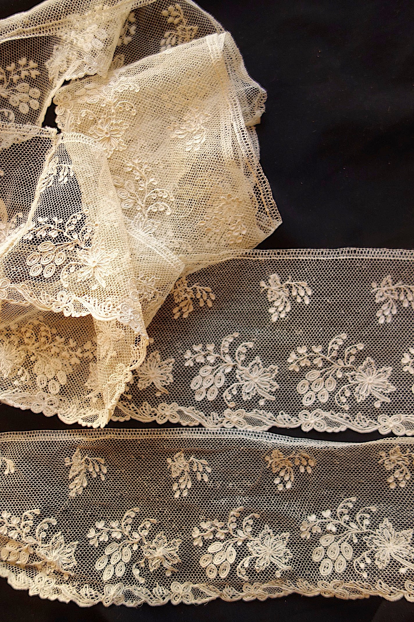 アンティークレース アランソン　60＋90cm　40cm