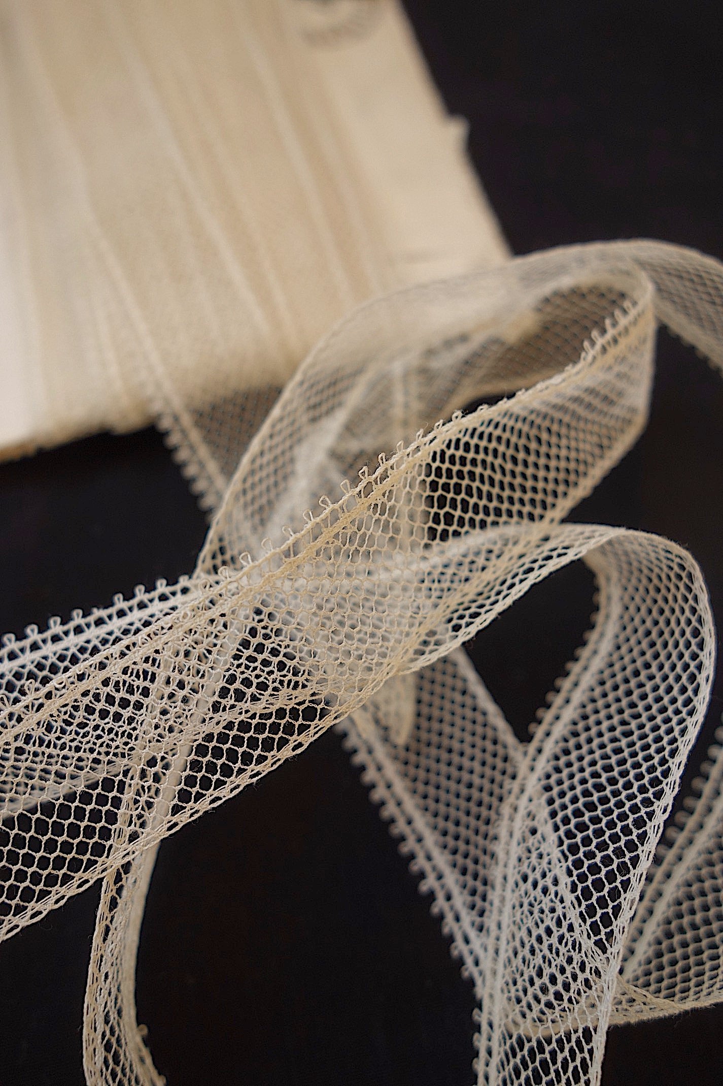 アンティークレース　無地チュールテープ