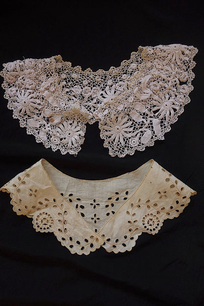 アンティークレース　襟2つ