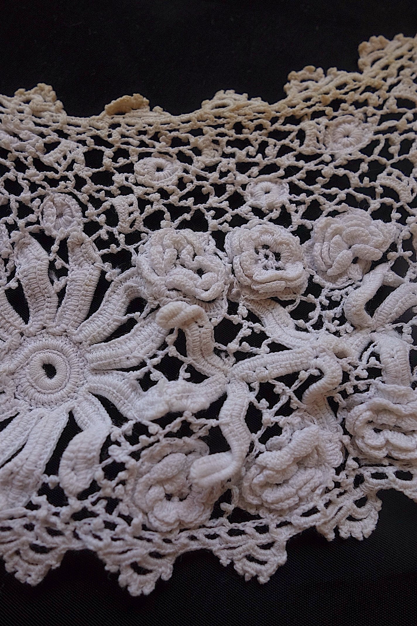 アンティークレース　襟2つ