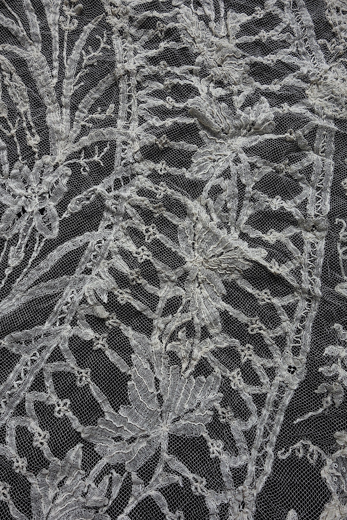 アンティークレース　アプリカッションアングレテール　ショール