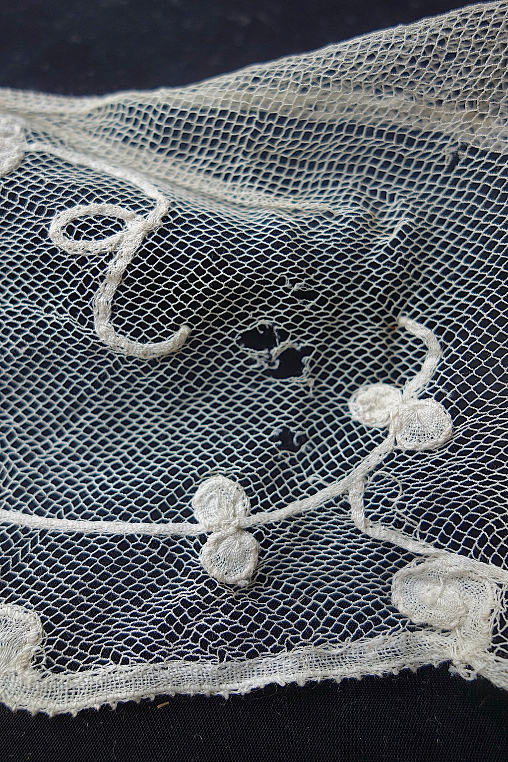 アンティークレース　アプリカッションアングレテール　203cm 300cm