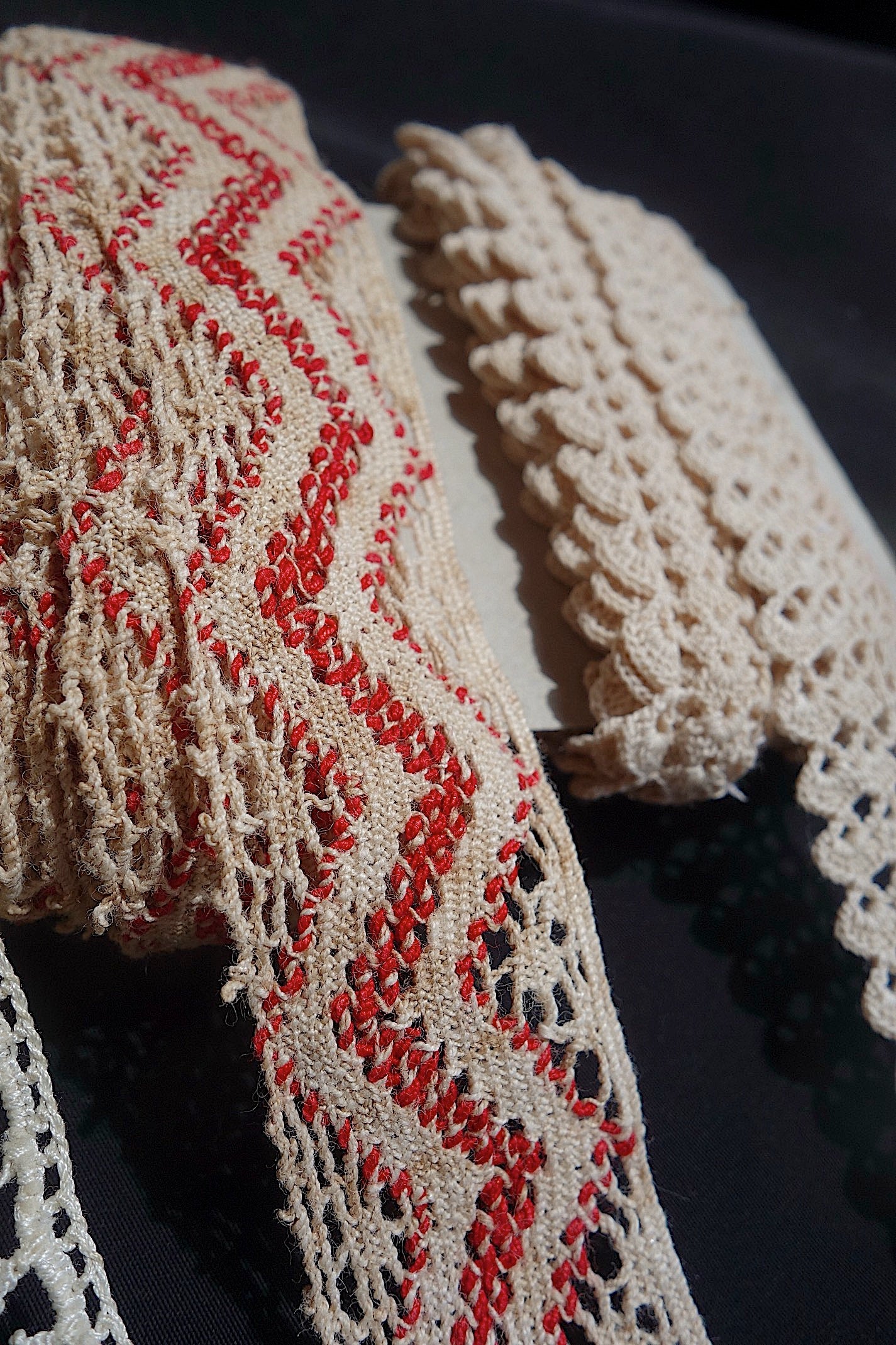 アンティークレース　ボビン＋クロシェ　３種