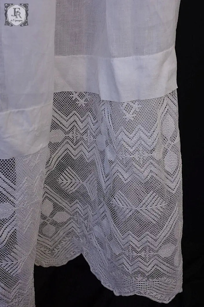 アンティーク司祭チュニック　antique aube Church Smock1 .FR a l'epoque