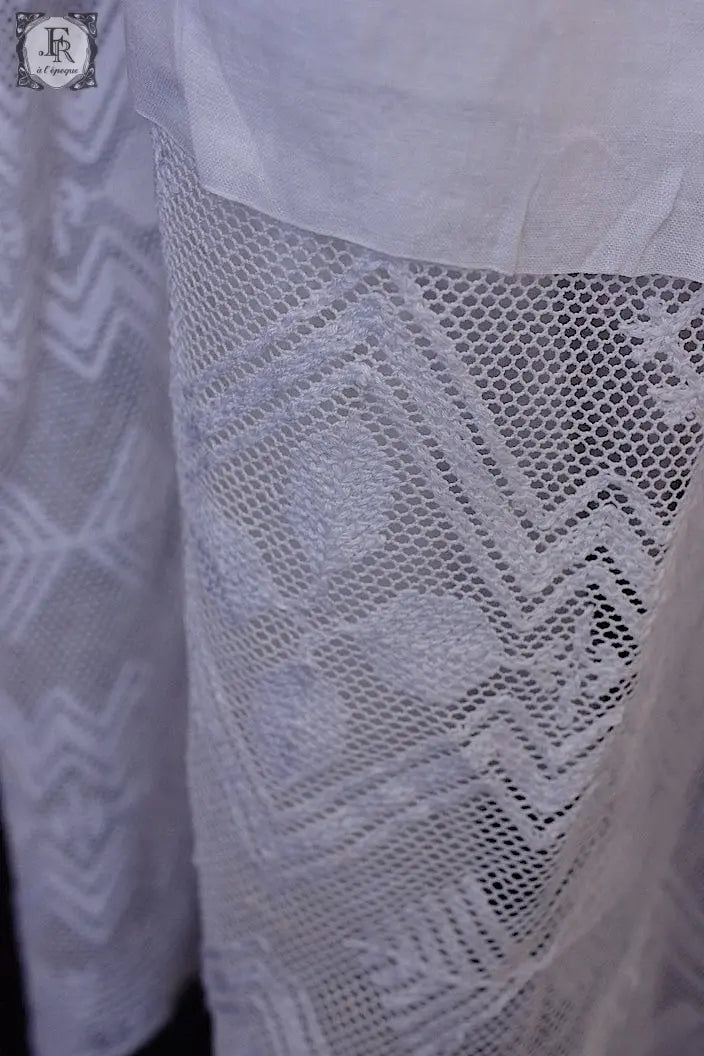 アンティーク司祭チュニック　antique aube Church Smock1 .FR a l'epoque