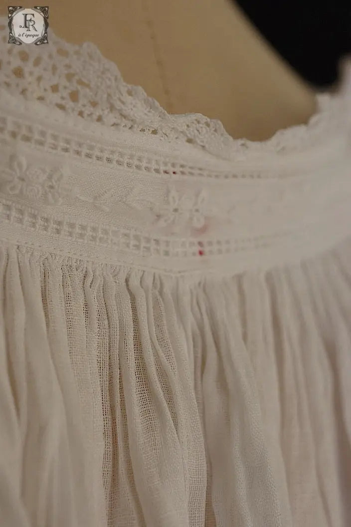 アンティーク司祭チュニック　antique aube Church Smock1 .FR a l'epoque