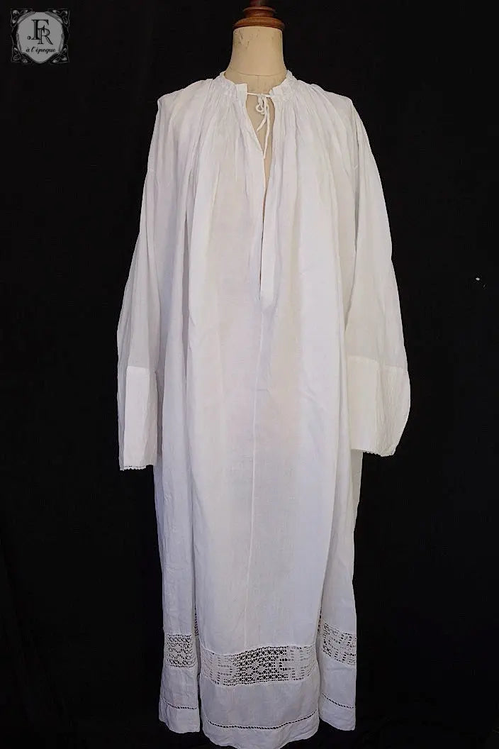 アンティーク司祭チュニック　antique aube Church Smock2 .FR a l'epoque