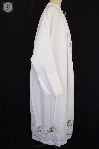アンティーク司祭チュニック　antique aube Church Smock2 .FR a l'epoque