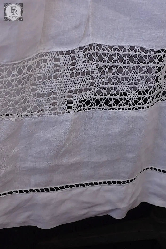 アンティーク司祭チュニック　antique aube Church Smock2 .FR a l'epoque