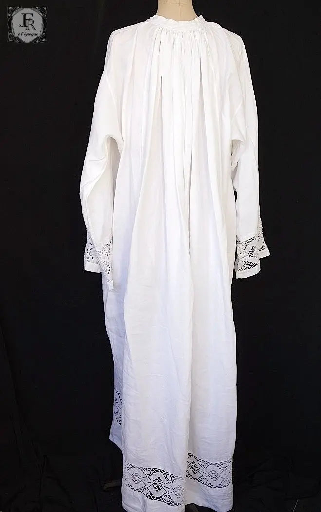 アンティーク司祭チュニック　antique aube Church Smock3 .FR a l'epoque