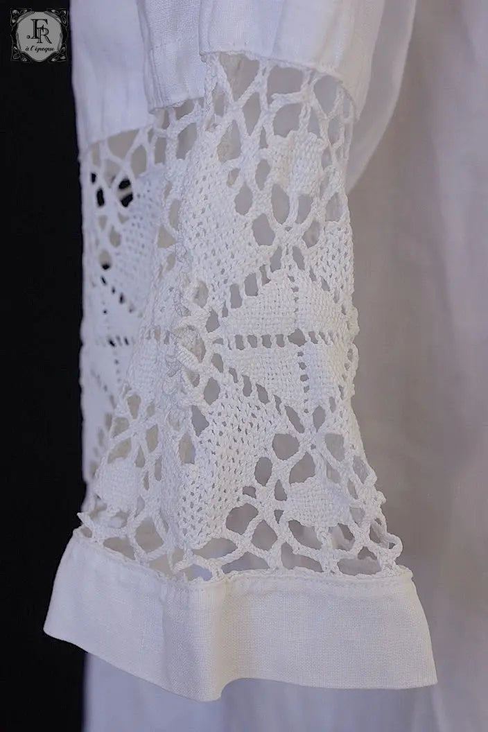 アンティーク司祭チュニック　antique aube Church Smock3 .FR a l'epoque