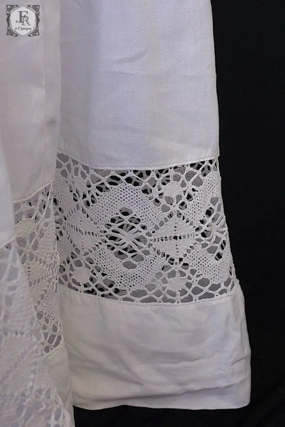 アンティーク司祭チュニック　antique aube Church Smock3 .FR a l'epoque