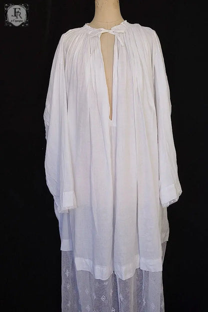 アンティーク司祭チュニック　antique aube Church Smock4 .FR a l'epoque