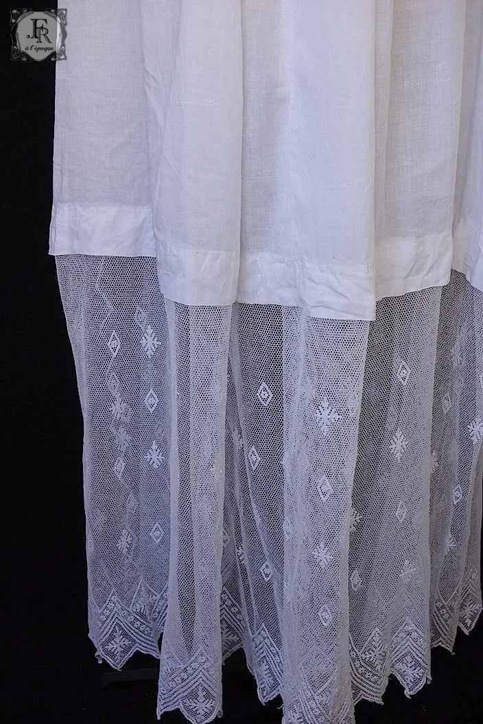 アンティーク司祭チュニック　antique aube Church Smock4 .FR a l'epoque