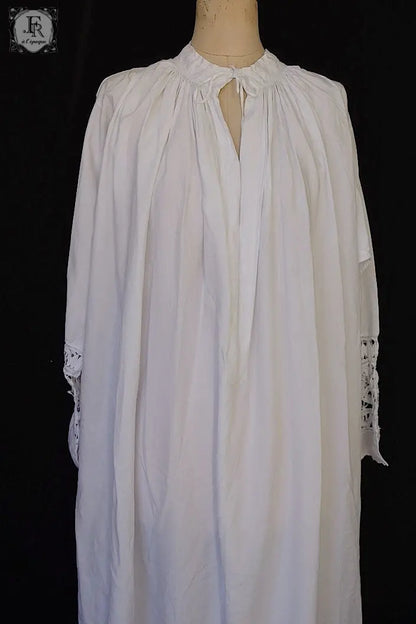 アンティーク司祭チュニック　antique aube Church Smock5 .FR a l'epoque