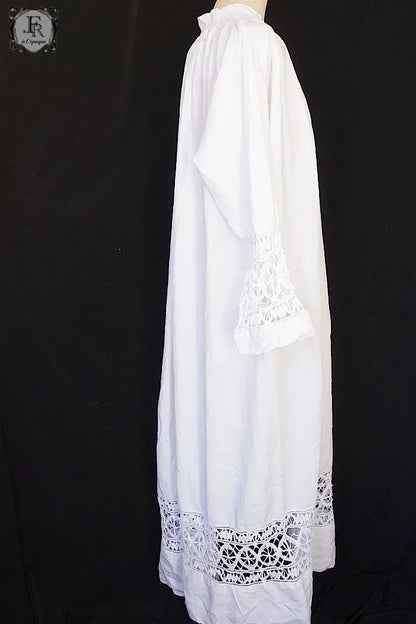 アンティーク司祭チュニック　antique aube Church Smock5 .FR a l'epoque