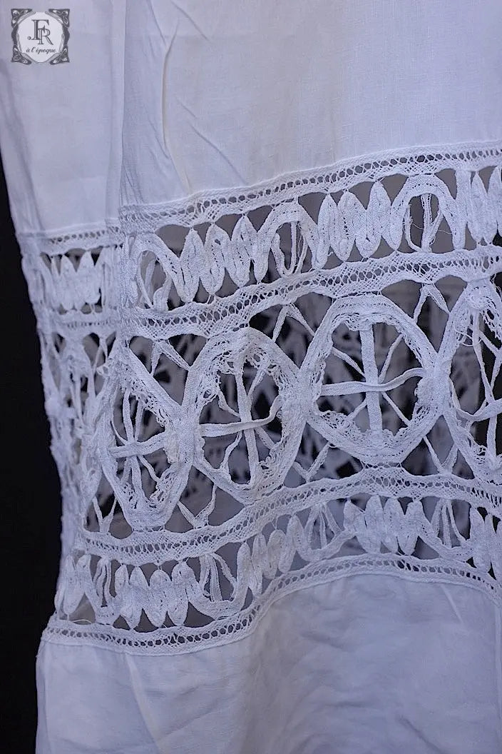 アンティーク司祭チュニック　antique aube Church Smock5 .FR a l'epoque