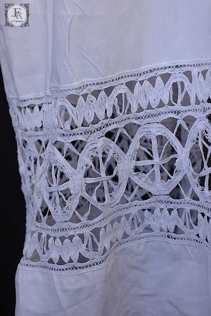 アンティーク司祭チュニック　antique aube Church Smock5 .FR a l'epoque