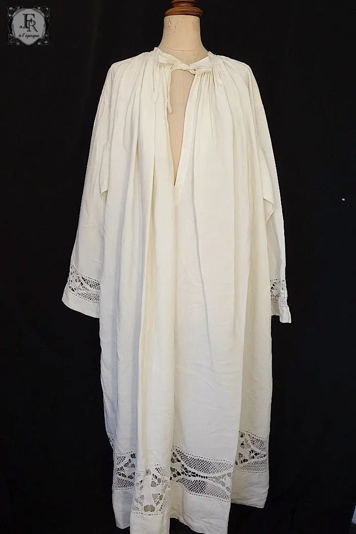 アンティーク司祭チュニック　antique aube Church Smock6 .FR a l'epoque