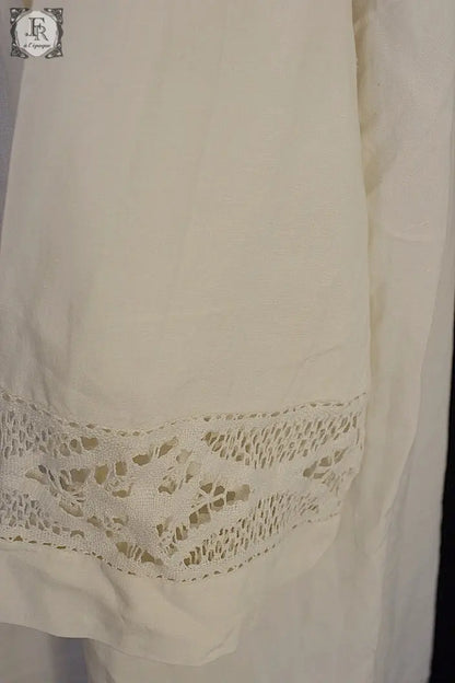 アンティーク司祭チュニック　antique aube Church Smock6 .FR a l'epoque