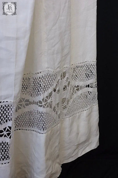 アンティーク司祭チュニック　antique aube Church Smock6 .FR a l'epoque