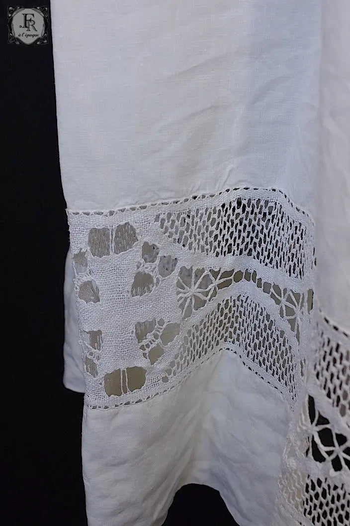 アンティーク司祭チュニック　antique aube Church Smock6 .FR a l'epoque