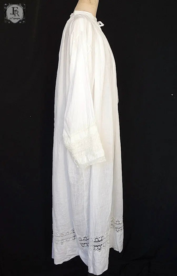 アンティーク司祭チュニック　antique aube Church Smock7 .FR a l'epoque