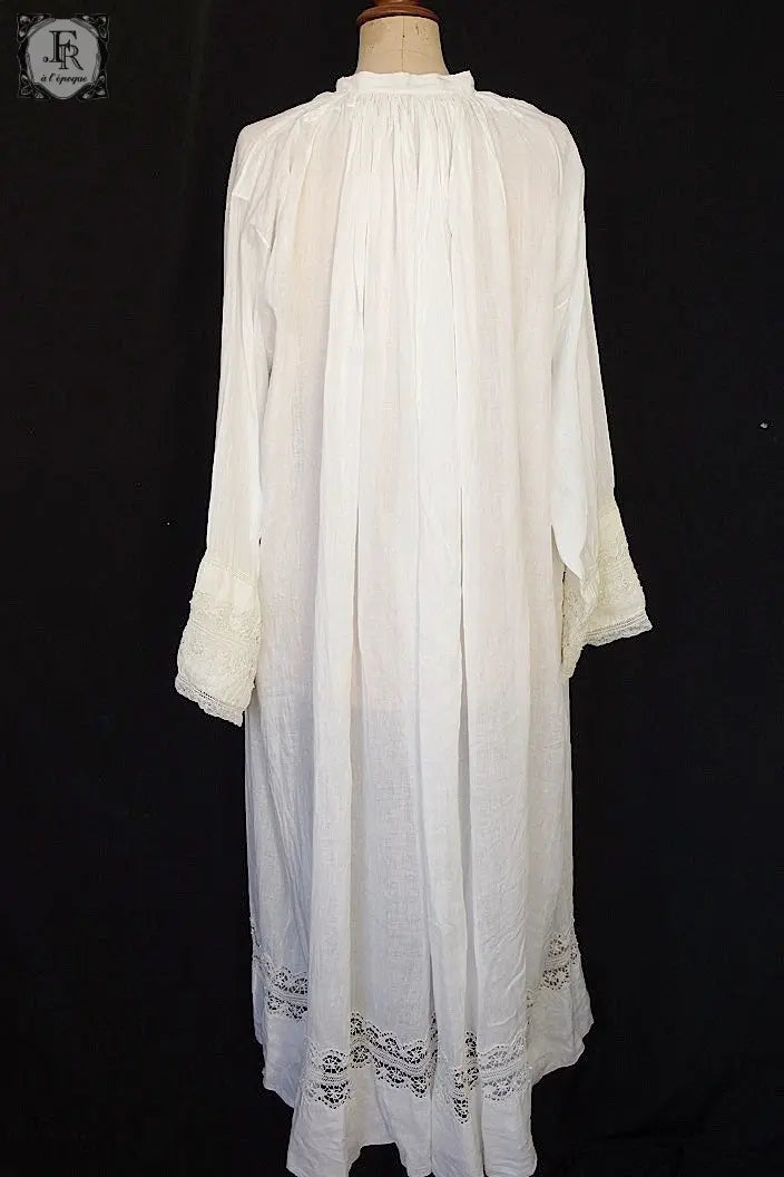 アンティーク司祭チュニック　antique aube Church Smock7 .FR a l'epoque