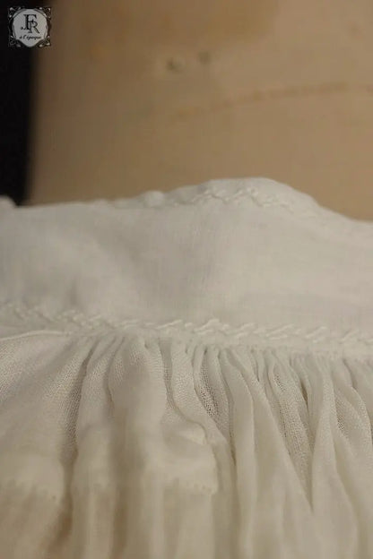 アンティーク司祭チュニック　antique aube Church Smock7 .FR a l'epoque