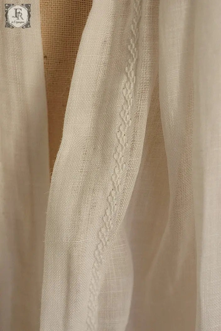 アンティーク司祭チュニック　antique aube Church Smock7 .FR a l'epoque