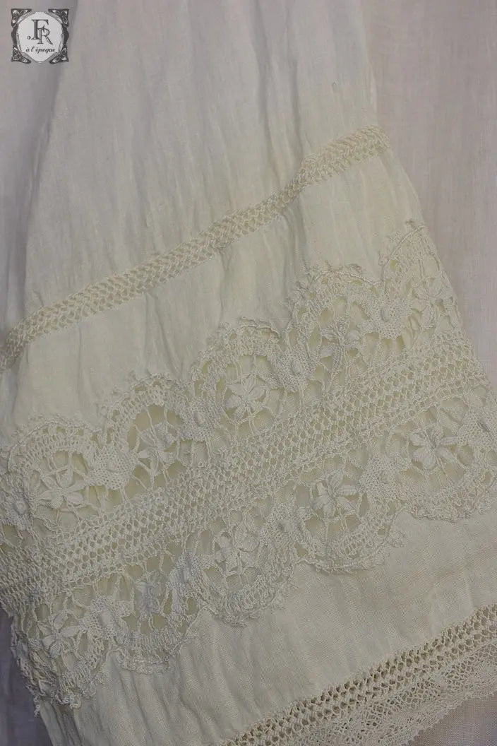 アンティーク司祭チュニック　antique aube Church Smock7 .FR a l'epoque