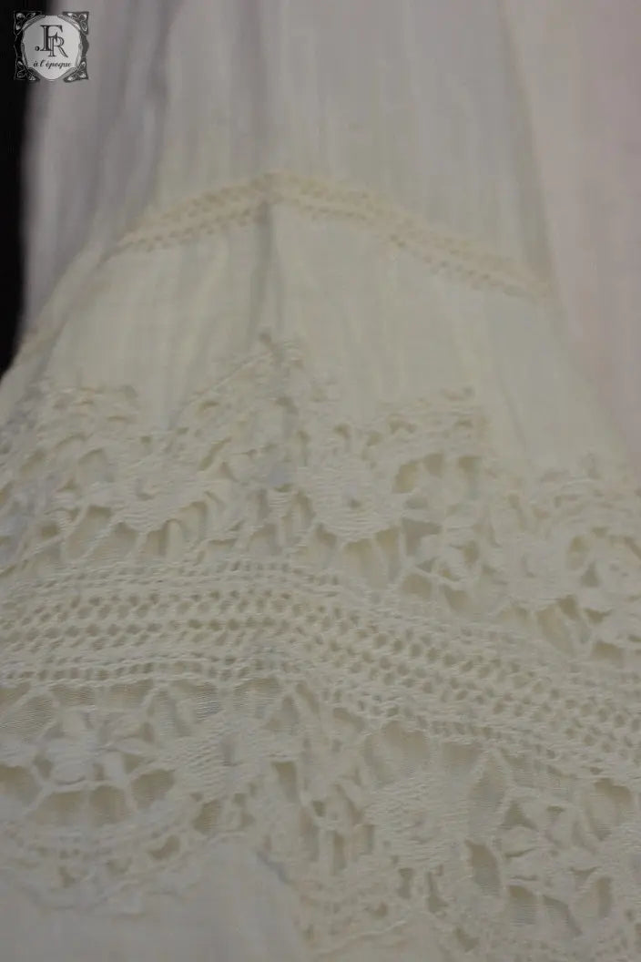 アンティーク司祭チュニック　antique aube Church Smock7 .FR a l'epoque