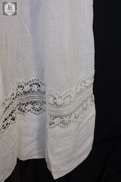 アンティーク司祭チュニック　antique aube Church Smock7 .FR a l'epoque