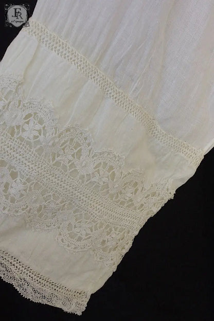 アンティーク司祭チュニック　antique aube Church Smock7 .FR a l'epoque