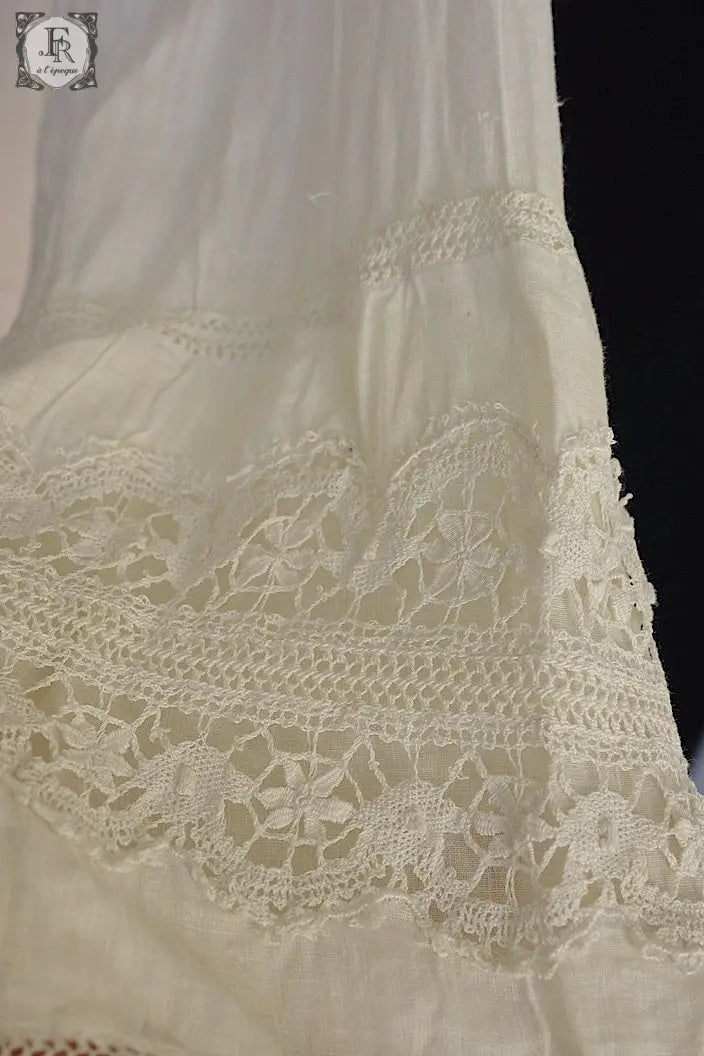 アンティーク司祭チュニック　antique aube Church Smock7 .FR a l'epoque