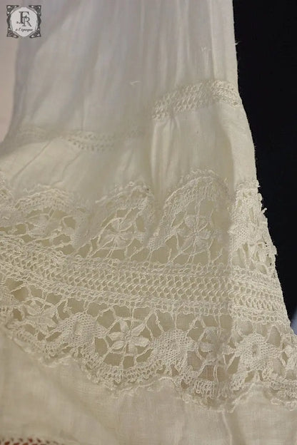 アンティーク司祭チュニック　antique aube Church Smock7 .FR a l'epoque