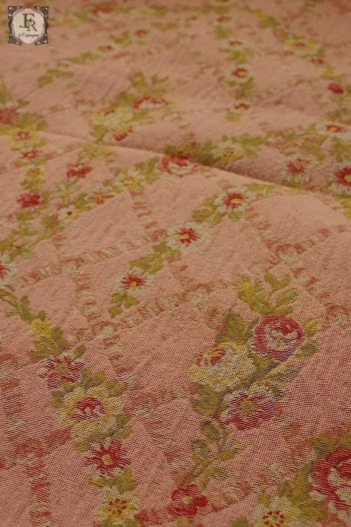 アンティーク生地　antique cloth インテリアクロス　ピンク .FR a l'epoque