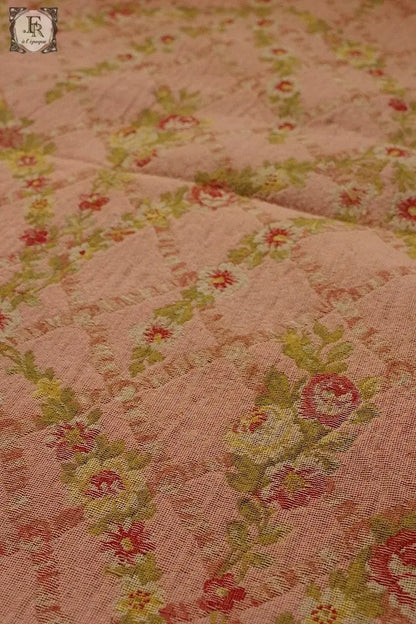 アンティーク生地　antique cloth インテリアクロス　ピンク .FR a l'epoque