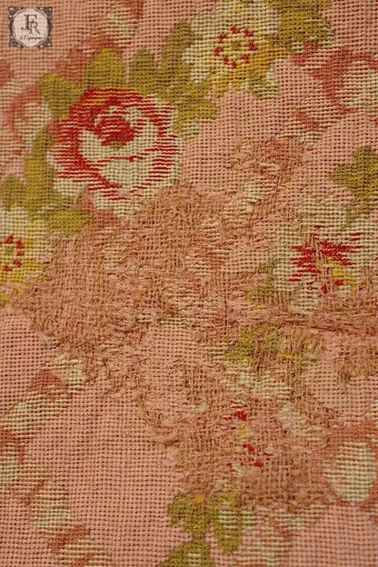 アンティーク生地　antique cloth インテリアクロス　ピンク .FR a l'epoque
