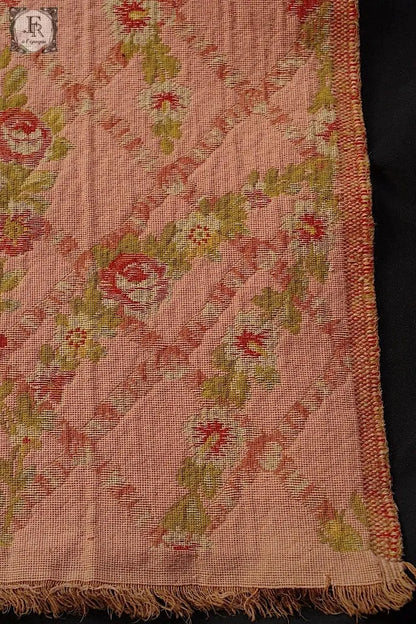 アンティーク生地　antique cloth インテリアクロス　ピンク .FR a l'epoque