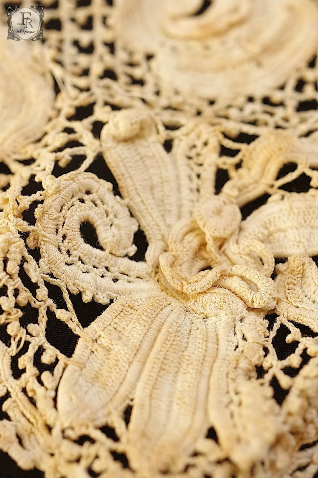 アンティークレース　antique dentelle クロシェ　ハギレ .FR a l'epoque