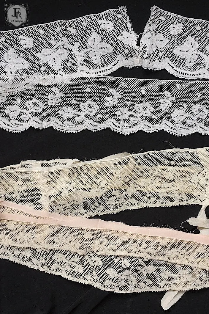 アンティークレース　antique dentelle　4本　素材用 .FR a l'epoque