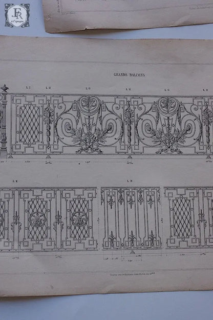 アンティーク紙  antique documents 図案セット .FR a l'epoque